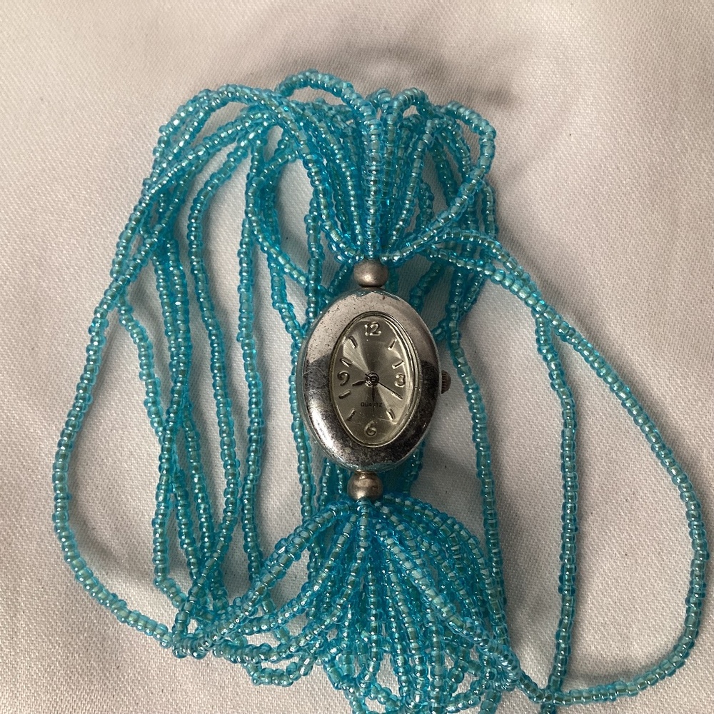 Beaded bracelet  watch